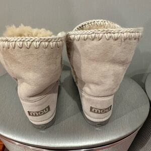 Mou Light Tan Shearling Boots